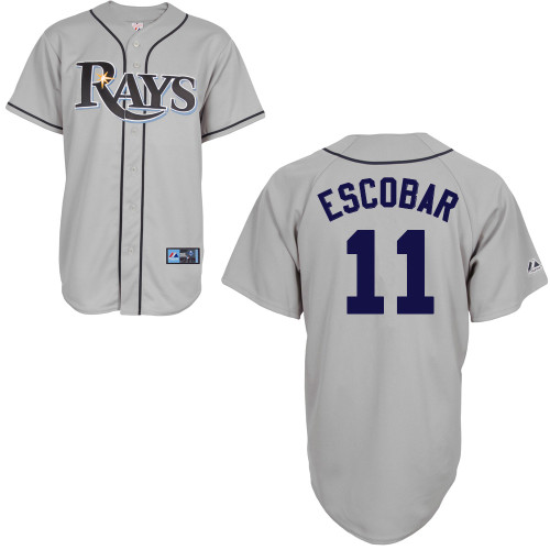 Yunel Escobar #11 mlb Jersey-Tampa Bay Rays Women's Authentic Road Gray Cool Base Baseball Jersey